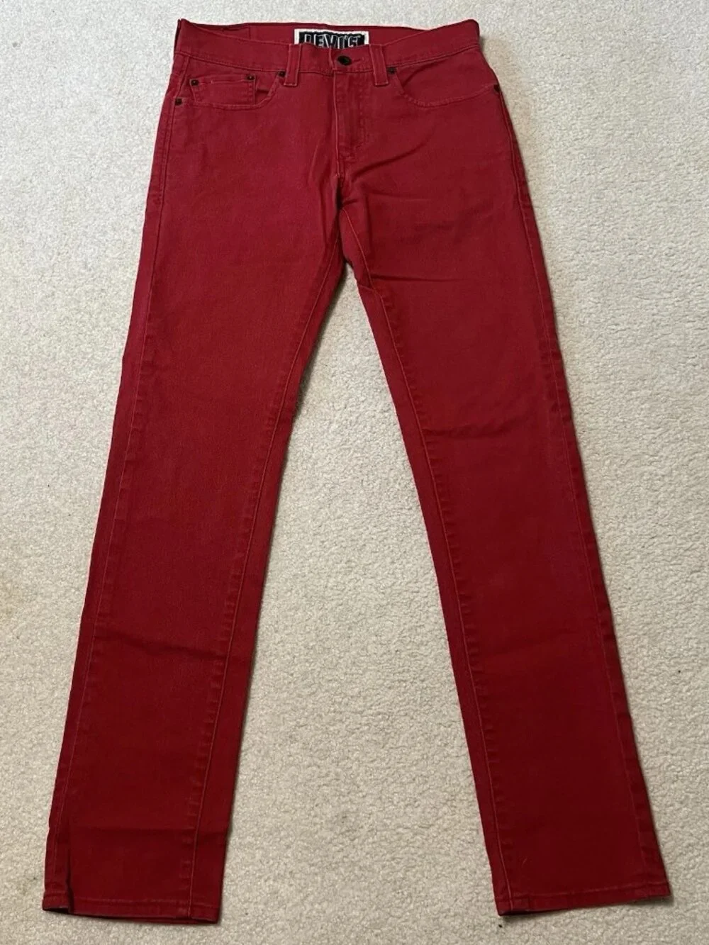 Levi's 511 Red Skinny Jeans Men's 32x32